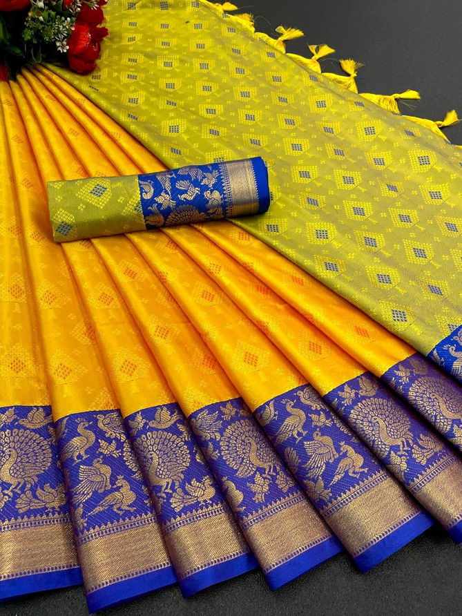 Aab Tansui Bird Kanchivaram Silk Non Catalog Sarees
